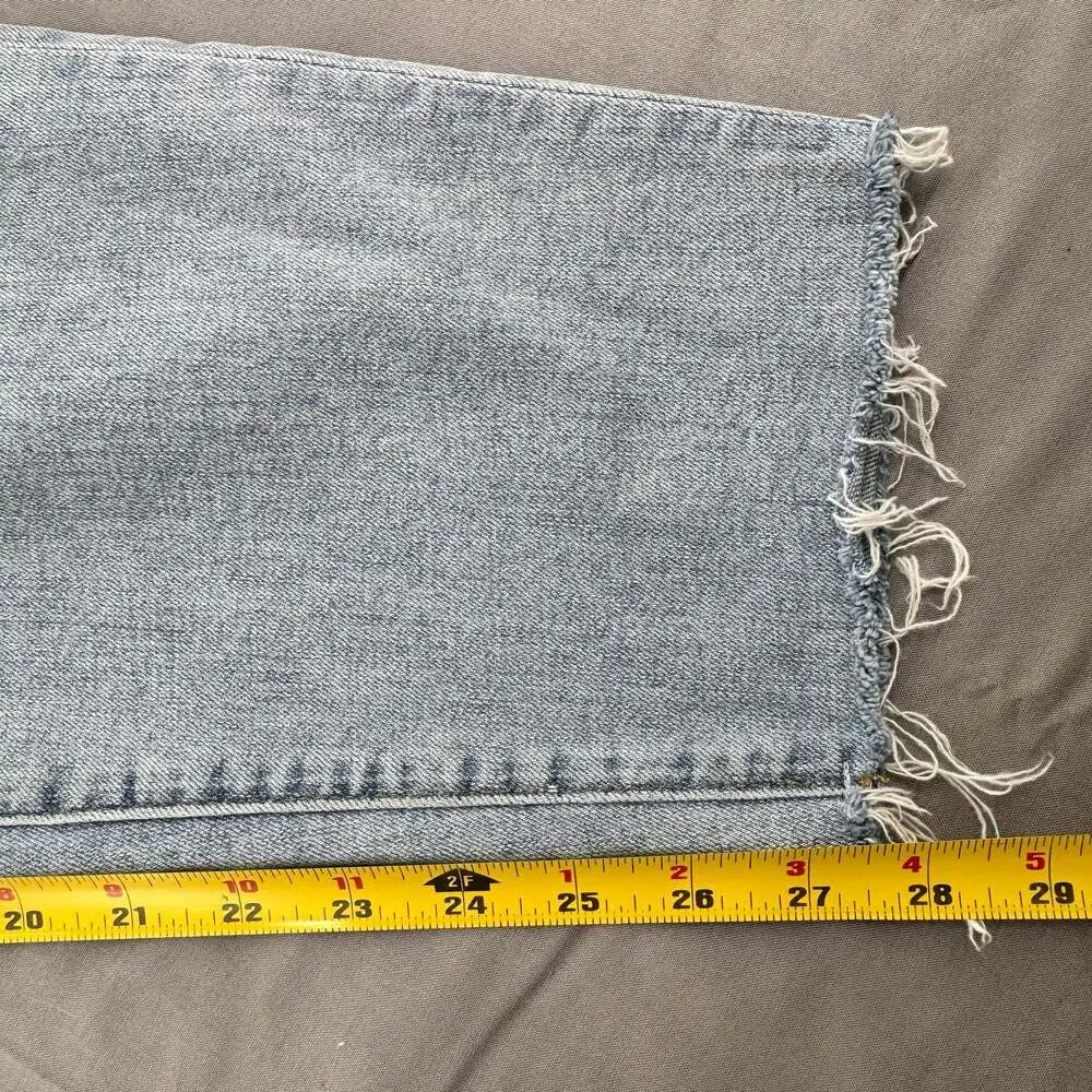 Abercrombie & Fitch Skinny Crop Stretch Distressed Light Wash Jeans 36x32